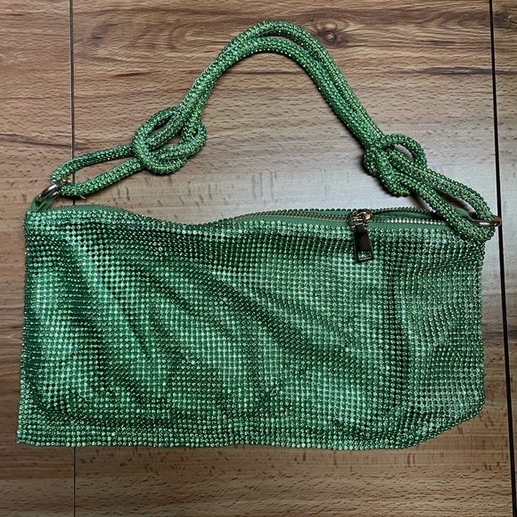 Green rhinestone handbag - Picture 3 of 7